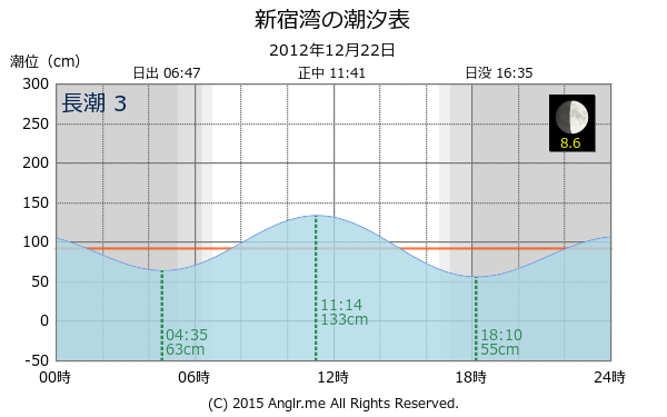 神奈川県 新宿湾のタイドグラフ